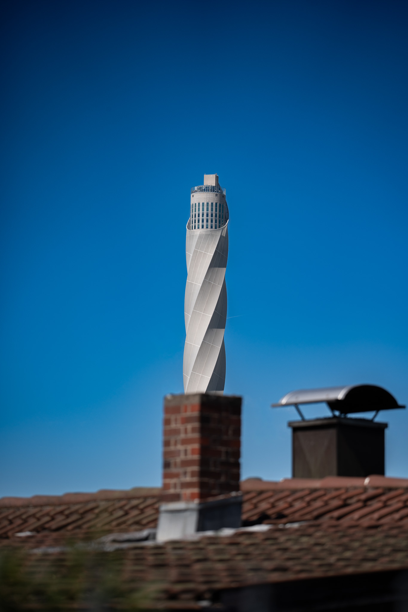 Detailansicht TK Elevator Testturm Rottweil von unten